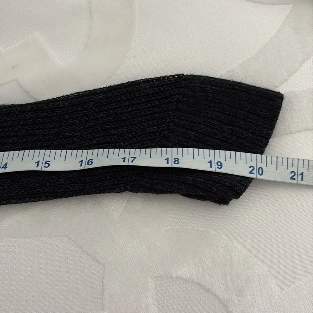 LOFT Black Open-Front Long sleeve Ribbed Cardigan Sweater. Size Small